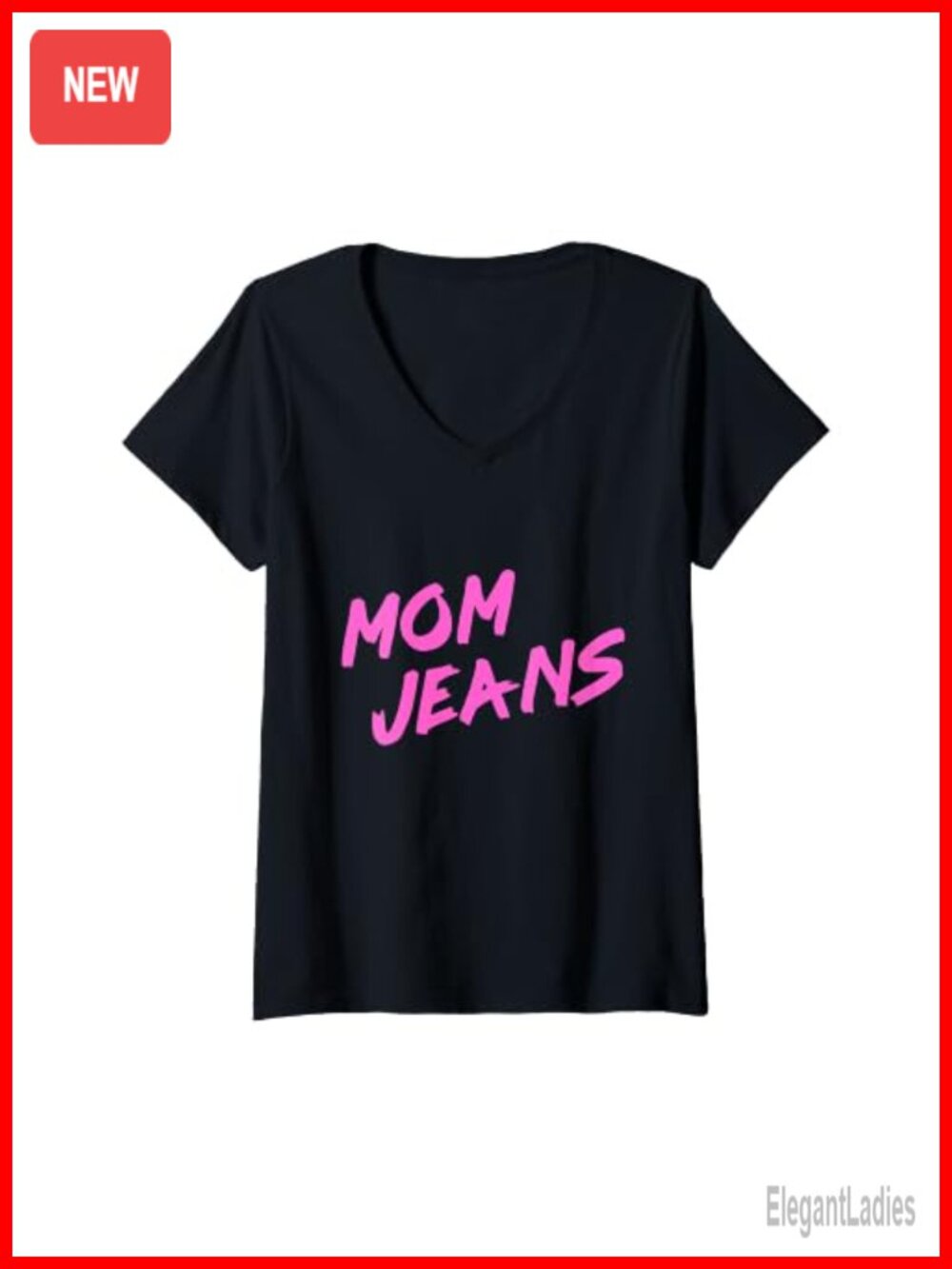 Funny Mom Jeans 80s Style Humor V-Neck T-Shirt